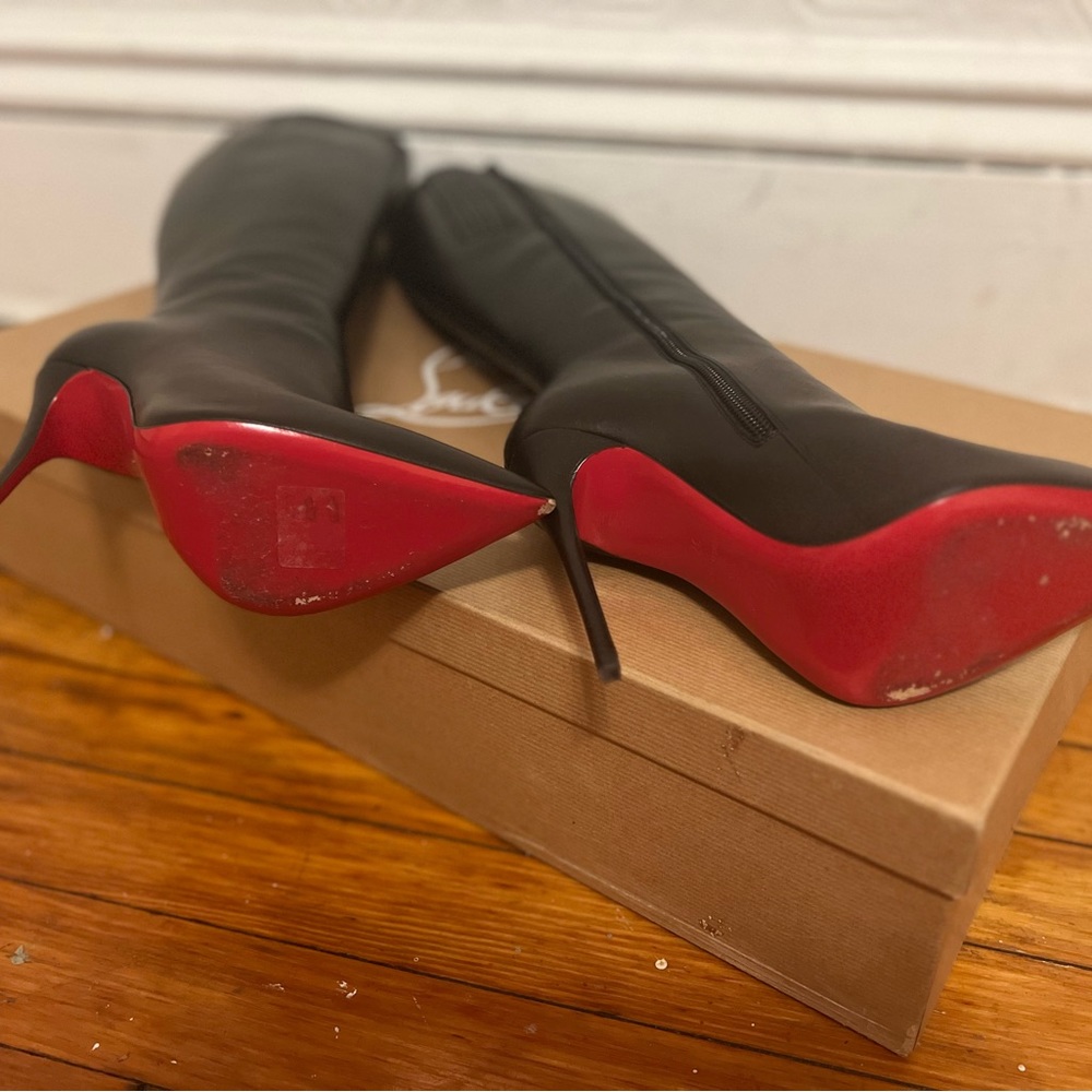 Christian Louboutin Tournoi 120 Calf Boots Black - Picture 4 of 4